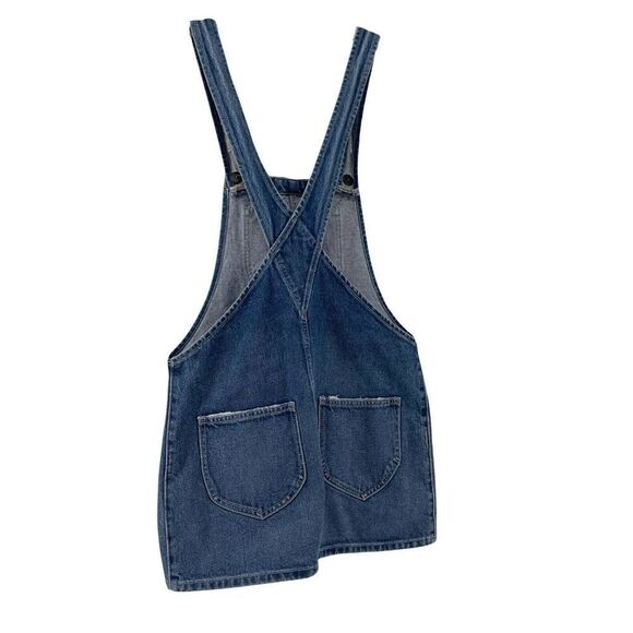 Tularosa Overall Dress Sophia Denim Distressed Jumper Womens Size Small Mini - Picture 2 of 5